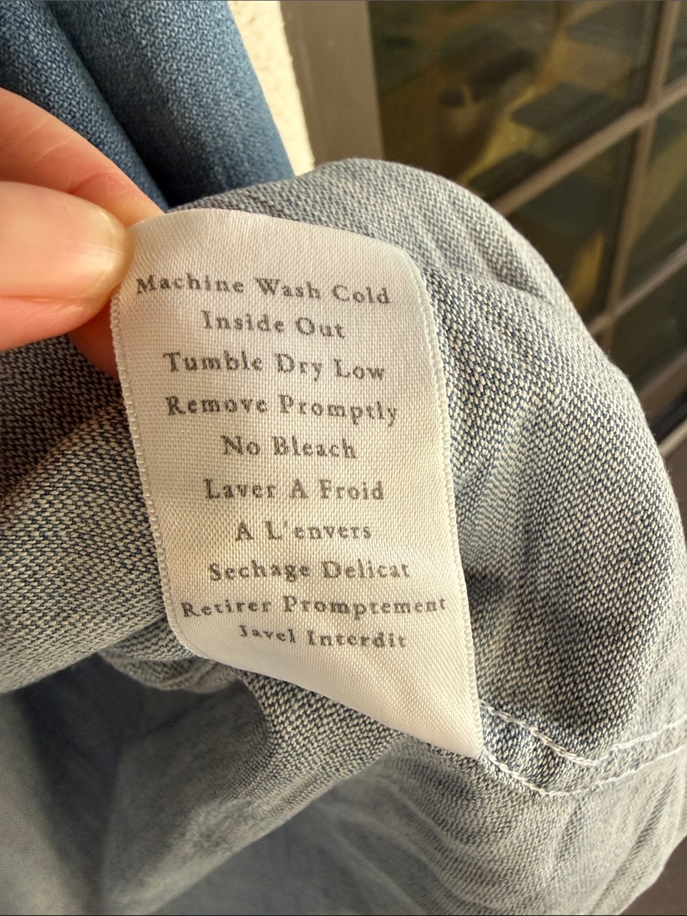 Retired Frank & Eileen distressed Eileen Denim Shirt - Picture 5 of 12